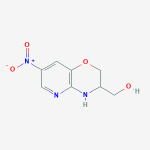 (7-nitro-3,4-dihydro-2H-pyrido[3,2-b][1,4]oxazin-3-yl)methanol