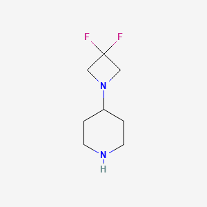 molecular formula C8H14F2N2 B1398029 4-(3,3-Difluoroazetidin-1-yl)piperidine CAS No. 1093066-73-9