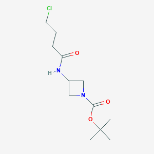 molecular formula C12H21ClN2O3 B1398030 叔丁基 3-(4-氯丁酰氨基)氮杂环-1-羧酸酯 CAS No. 1257294-06-6