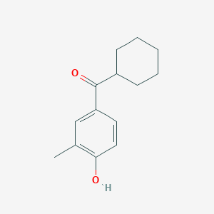 molecular formula C14H18O2 B13980301 Cyclohexyl(4-hydroxy-3-methylphenyl)methanone CAS No. 18731-70-9