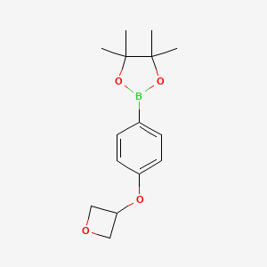 molecular formula C15H21BO4 B13980327 4,4,5,5-Tetramethyl-2-[4-(oxetan-3-yloxy)phenyl]-1,3,2-dioxaborolane 