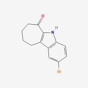 molecular formula C13H12BrNO B1398034 2-Bromo-7,8,9,10-tetrahydrocyclohepta[b]indol-6(5h)-one CAS No. 812649-11-9