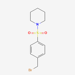 molecular formula C12H16BrNO2S B13980362 1-(4-(Bromomethyl)phenylsulfonyl)piperidine CAS No. 151258-21-8