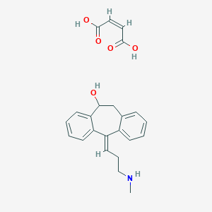 molecular formula C23H25NO5 B139804 反式-10-羟基去甲替林酸马来酸盐 CAS No. 74853-74-0