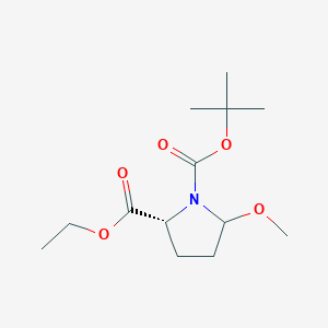 molecular formula C13H23NO5 B13980402 1-O-tert-butyl 2-O-ethyl (2R)-5-methoxypyrrolidine-1,2-dicarboxylate 