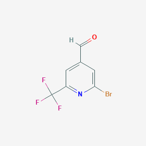 molecular formula C7H3BrF3NO B1398042 2-Bromo-6-(trifluoromethyl)isonicotinaldehyde CAS No. 1060810-62-9