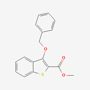 molecular formula C17H14O3S B1398043 3-ベンジルオキシベンゾ[b]チオフェン-2-カルボン酸メチルエステル CAS No. 722517-50-2