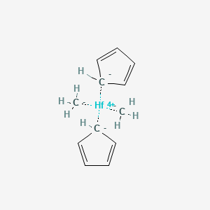 molecular formula C12H16Hf B13980432 Dicyclopentadienyldimethylhafnium 