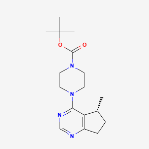 molecular formula C17H26N4O2 B1398050 (R)-tert-Butyl 4-(5-methyl-6,7-dihydro-5H-cyclopenta[d]pyrimidin-4-yl)piperazine-1-carboxylate CAS No. 1001178-90-0