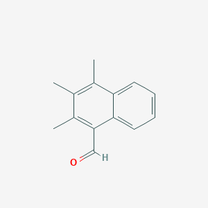 molecular formula C14H14O B13980546 2,3,4-Trimethyl-1-naphthaldehyde 