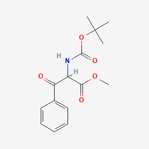 molecular formula C15H19NO5 B13980552 Methyl 2-((tert-butoxycarbonyl)amino)-3-oxo-3-phenylpropanoate 