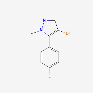 molecular formula C10H8BrFN2 B13980674 4-bromo-5-(4-fluorophenyl)-1-methyl-1H-pyrazole 