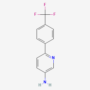 molecular formula C12H9F3N2 B1398074 6-[4-(三氟甲基)苯基]吡啶-3-胺 CAS No. 600133-35-5