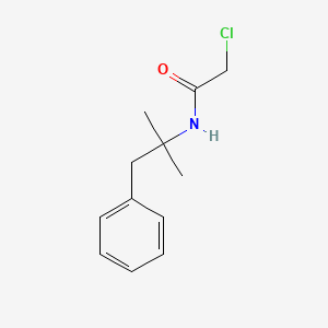 molecular formula C12H16ClNO B13980798 2-chloro-N-(2-methyl-1-phenylpropan-2-yl)acetamide 