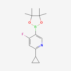 molecular formula C14H19BFNO2 B13980801 (6-Cyclopropyl-4-fluoropyridin-3-YL)boronic acid pinacol ester 