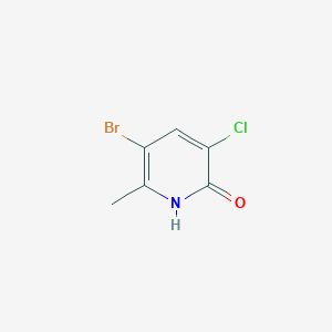 molecular formula C6H5BrClNO B13980868 5-bromo-3-chloro-6-methylpyridin-2(1H)-one 