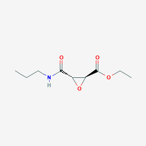 molecular formula C9H15NO4 B1398087 (2S,3S)-乙基 3-(丙基氨基甲酰基)环氧乙烷-2-羧酸酯 CAS No. 334772-27-9