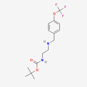 molecular formula C15H21F3N2O3 B1398089 tert-Butyl (2-((4-(trifluoromethoxy)benzyl)amino)ethyl)carbamate CAS No. 934757-43-4