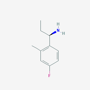 molecular formula C10H14FN B13980942 (R)-1-(4-fluoro-2-methylphenyl)propylamine 