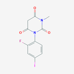 molecular formula C11H8FIN2O3 B1398097 1-(2-氟-4-碘苯基)-3-甲基嘧啶-2,4,6-三酮 CAS No. 871700-38-8