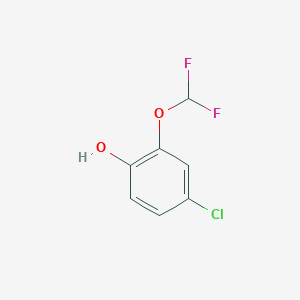 molecular formula C7H5ClF2O2 B1398098 4-Chloro-2-(difluoromethoxy)phenol CAS No. 869088-27-7