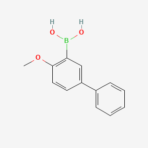 molecular formula C13H13BO3 B13980980 (2-Methoxy-5-phenylphenyl)boronic acid 