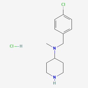 molecular formula C13H20Cl2N2 B1398099 N-(4-Chlorobenzyl)-N-methylpiperidin-4-amine hydrochloride CAS No. 1261233-16-2