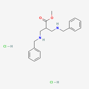 molecular formula C19H26Cl2N2O2 B13981008 Methyl 3-(benzylamino)-2-((benzylamino)methyl)propanoate dihydrochloride 