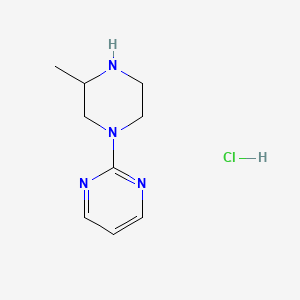 molecular formula C9H15ClN4 B13981044 2-(3-Methylpiperazin-1-yl)pyrimidine hydrochloride 