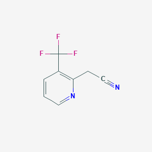 molecular formula C8H5F3N2 B1398106 2-(3-(Trifluoromethyl)pyridin-2-yl)acetonitrile CAS No. 1000512-60-6