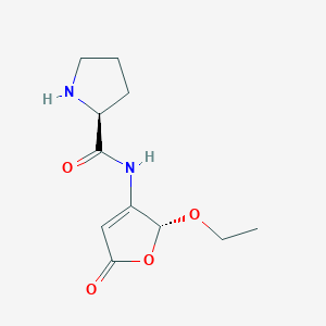 molecular formula C11H16N2O4 B1398107 (S)-N-((R)-2-乙氧基-5-氧代-2,5-二氢呋喃-3-基)吡咯烷-2-羧酰胺 CAS No. 865839-05-0