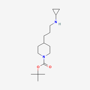 molecular formula C16H30N2O2 B13981103 tert-Butyl 4-(3-(cyclopropylamino)propyl)piperidine-1-carboxylate 