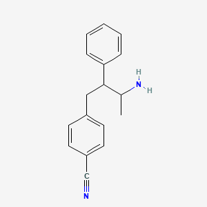 molecular formula C17H18N2 B13981120 4-(3-Amino-2-phenylbutyl)benzonitrile CAS No. 605681-90-1