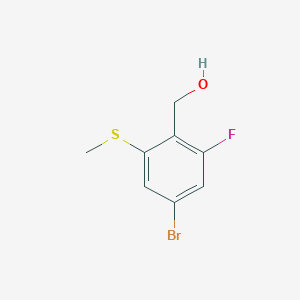 (4-Bromo-2-fluoro-6-(methylthio)phenyl)methanol