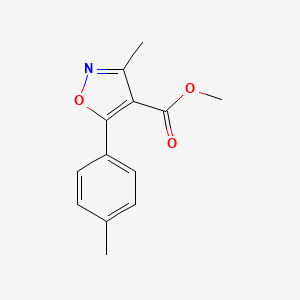 molecular formula C13H13NO3 B1398116 3-甲基-5-对甲基苯基-异恶唑-4-羧酸甲酯 CAS No. 1208081-29-1