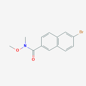 molecular formula C13H12BrNO2 B1398123 6-溴-N-甲氧基-N-甲基-2-萘甲酰胺 CAS No. 861880-64-0