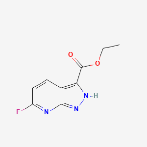 molecular formula C9H8FN3O2 B1398125 ethyl 6-fluoro-1H-pyrazolo[3,4-b]pyridine-3-carboxylate CAS No. 1218764-82-9