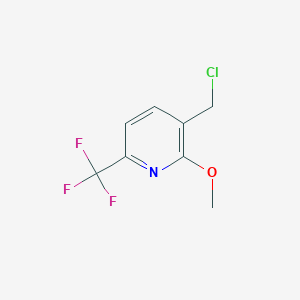 molecular formula C8H7ClF3NO B1398126 3-(Chloromethyl)-2-methoxy-6-(trifluoromethyl)pyridine CAS No. 917396-38-4