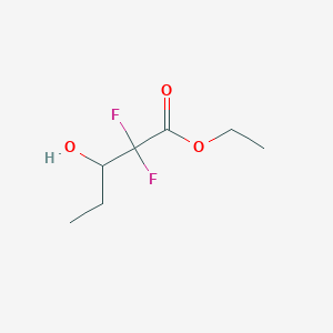 molecular formula C7H12F2O3 B1398129 2,2-二氟-3-羟基戊酸乙酯 CAS No. 1092693-68-9