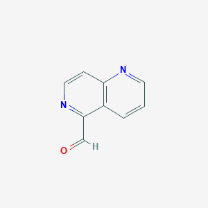 molecular formula C9H6N2O B1398138 1,6-萘啶-5-甲醛 CAS No. 1782796-65-9