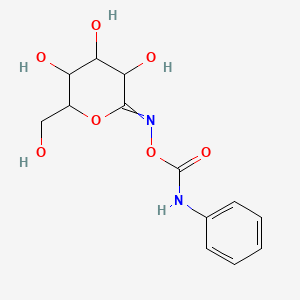 (2Z)-3,4,5-trihydroxy-6-(hydroxymethyl)tetrahydro-2H-pyran-2-one O-(anilinocarbonyl)oxime