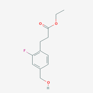 Ethyl 3-(2-fluoro-4-(hydroxymethyl)phenyl)propanoate