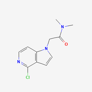 molecular formula C11H12ClN3O B1398145 2-(4-氯-1H-吡咯并[3,2-c]吡啶-1-基)-N,N-二甲基乙酰胺 CAS No. 494767-42-9