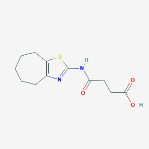 molecular formula C12H16N2O3S B1398149 4-氧代-4-(5,6,7,8-四氢-4H-环庚[d][1,3]噻唑-2-氨基)丁酸 CAS No. 1401319-24-1
