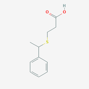 molecular formula C11H14O2S B1398155 3-(1-Phenyl-ethylsulfanyl)-propionic acid CAS No. 93664-13-2