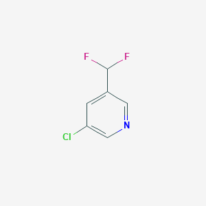 molecular formula C6H4ClF2N B1398163 3-Chloro-5-(difluoromethyl)pyridine CAS No. 1335055-92-9