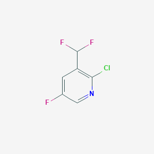 molecular formula C6H3ClF3N B1398165 2-Chloro-3-(difluoromethyl)-5-fluoropyridine CAS No. 1374659-31-0
