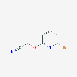 molecular formula C7H5BrN2O B1398169 2-((6-溴吡啶-2-基)氧基)乙腈 CAS No. 545426-95-7