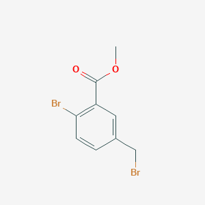molecular formula C9H8Br2O2 B1398170 Methyl 2-bromo-5-(bromomethyl)benzoate CAS No. 90721-58-7
