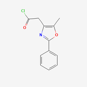 molecular formula C12H10ClNO2 B1398171 2-(5-Methyl-2-phenyl-1,3-oxazol-4-yl)acetoyl chloride CAS No. 380648-89-5